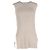 Top de canalé Max Mara en algodón beige