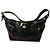 Borsa a mano Mac Douglas in pelle vernice nera Metallico