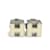 Hermès Hermes HERMES Earrings Cage de H Metal Enamel Silver Off-White Silvery Eggshell  - view 1