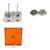 Hermès Hermes HERMES Earrings Cage de H Metal Enamel Silver Off-White Silvery Eggshell  - view 5