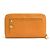 Cartera larga de piel de ternera granulada naranja Chanel - vista 2