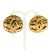 Orecchini a clip in metallo dorato Chanel Coco Mark D'oro