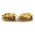Orecchini a clip in metallo dorato Chanel Coco Mark D'oro - vista 2