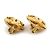Orecchini a clip in metallo dorato Chanel Coco Mark D'oro - vista 3
