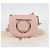 Borsa a Spalla Gancini in Pelle Rosa Dorato Salvatore Ferragamo Auth 127475M - vista 12