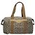 Borsa Boston SAINT LAURENT in tela PVC grigia Auth 121131 Marrone - vista 13