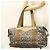 Borsa Boston SAINT LAURENT in tela PVC grigia Auth 121131 Marrone - vista 21