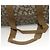 Borsa Boston SAINT LAURENT in tela PVC grigia Auth 121131 Marrone - vista 7