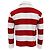 Polo a maniche lunghe Ami Striped Ami de Cœur in cotone rosso e bianco - vista 4