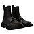 Botas Ankle Worker Punk - Alexander Mcqueen - Preto/Branco - Couro - vista 2