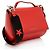 Mini borsa a spalla Pandora Box in pelle di vitello con logo Givenchy Rosso - vista 2