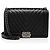 Borsa Boy New Medium in pelle di agnello Chevron di Chanel Nero