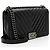 Borsa Boy New Medium in pelle di agnello Chevron di Chanel Nero - vista 2