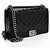 Chanel Chevron Lackleder Neue Medium Boy Bag Schwarz - vue 2