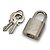 Accessorio con lucchetto Louis Vuitton Argento
