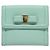 Portafoglio in pelle Salvatore Ferragamo blu turchese oro Auth 127952V - vista 13