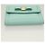 Portafoglio in pelle Salvatore Ferragamo blu turchese oro Auth 127952V - vista 6