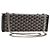 GOYARD Borsa a spalla con catena a spina di pesce in pelle PVC nera e argento Auth 115239SM Nero