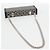 GOYARD Borsa a spalla con catena a spina di pesce in pelle PVC nera e argento Auth 115239SM Nero - vista 7