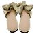 Loeffler Randall Sandália Slide Drapeada com Laço Dourado Daphne - vista 6