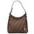 Borsa a spalla in tela Zucca marrone Fendi