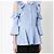 Autre Marque Camicia con colletto a mani Vivetta a spalle scoperte Bianco Blu - vista 3