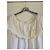 Mini vestido Gas branco de algodão com renda sangallo e paetês - vista 2