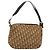 Borsa a spalla in tela Trotter Christian Dior marrone oro Auth 127684