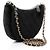 Borsa Hobo Chanel in Velluto Nero con Catena di Cristalli - vista 3