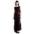 Vestido midi drapeado asimétrico Victoria Beckham Fig Ciruela Morado oscuro