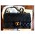 Borsa Chanel Timeless Double Flap Nera in Pelle Nero - vista 2
