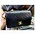 Borsa Chanel Timeless Double Flap Nera in Pelle Nero - vista 3