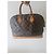 Alma Borsa Louis Vuitton in pelle marrone - vista 3