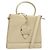 Borsa a mano in pelle LOEWE Barcellona 2 vie beige Auth bs26715