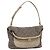 CHANEL Borsa a Spalla Matelassé Lana Grigia Oro CC Auth 127587V Marrone D'oro