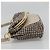 CHANEL Borsa a Spalla Matelassé Lana Grigia Oro CC Auth 127587V Marrone D'oro - vista 3