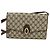 Bolso de Hombro GUCCI GG Supreme Web Sherry Line PVC Beige Oro Auth BA3358 Dorado - vista 13