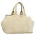 PRADA Canapa MM Borsa a Mano Tela Beige Oro Auth bs26853 D'oro