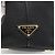 PRADA Borsa a mano in tela 2 vie Nero Oro Auth 125699 D'oro - vista 17