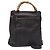 Borsa a mano in pelle GUCCI Bamboo 2 vie marrone scuro oro Auth 121135 D'oro