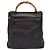 Borsa a mano in pelle GUCCI Bamboo 2 vie marrone scuro oro Auth 121135 D'oro - vista 13