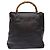 Borsa a mano in pelle GUCCI Bamboo 2 vie marrone scuro oro Auth 121135 D'oro - vista 2