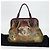 CHANEL Borsa a mano in tela e pelle ricamata graffiti khaki CC Auth 127134SM Cachi - vista 12