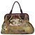 CHANEL Borsa a mano in tela e pelle ricamata graffiti khaki CC Auth 127134SM Cachi - vista 13