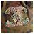 CHANEL Borsa a mano in tela e pelle ricamata graffiti khaki CC Auth 127134SM Cachi - vista 19