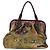 CHANEL Borsa a mano in tela e pelle ricamata graffiti khaki CC Auth 127134SM Cachi - vista 2