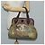 CHANEL Borsa a mano in tela e pelle ricamata graffiti khaki CC Auth 127134SM Cachi - vista 26