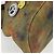 CHANEL Borsa a mano in tela e pelle ricamata graffiti khaki CC Auth 127134SM Cachi - vista 8