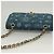 Sac à épaule en toile matelassée Icon Line de CHANEL, bleu marine, doré, CC Auth 127540SV - vue 6