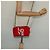 Borsa a spalla Burberry catena pile rossa argento Auth bs26879 Rosso - vista 22